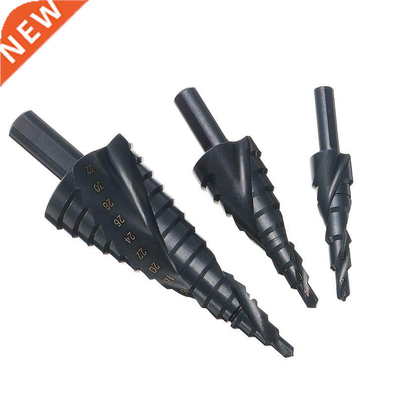 3pcs/Set 4-12/20/32mm HSS Titanium Step Drill Bits Set High