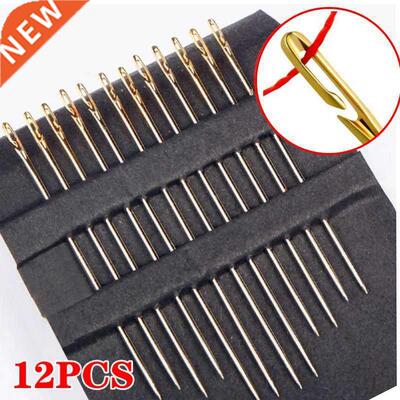 12/36Pcs Large Needle Eye Sewing Automatic Threading Embroid