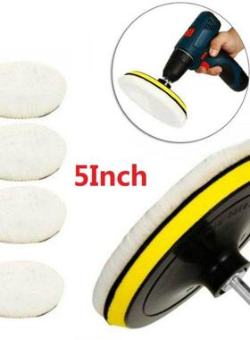 5pcs/set Wool Polshng Buffng Waxng Pad Accessores Wool