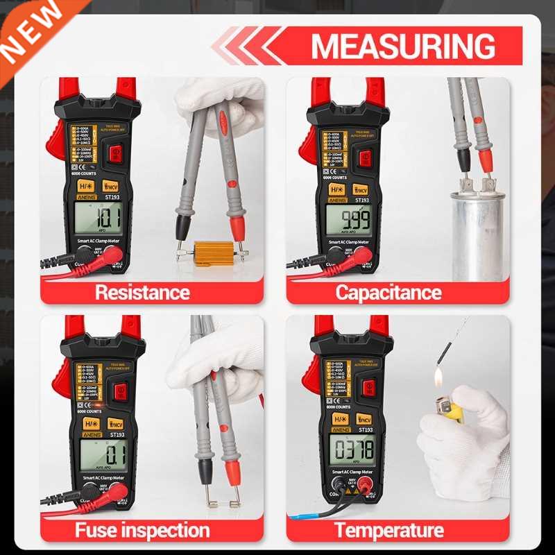 A-neng ST193 Multimeter Clamp Meter Digital 600V Capacitor C