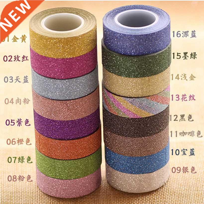 New Arrival Adhesive Silver Golden Glitter Washi Tape Scrap