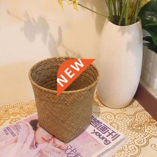 Storage Basket Flower Hand Plant Seagrass Baskets Pot Woven