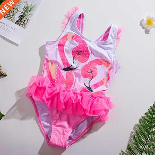 2021 New Flamingo Girls Swimwear 1~16Years Children Swimsuit