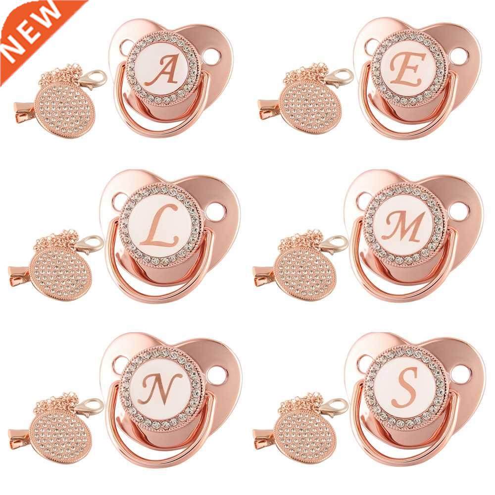 name initial letters baby pacifier newborn silicone pacifier