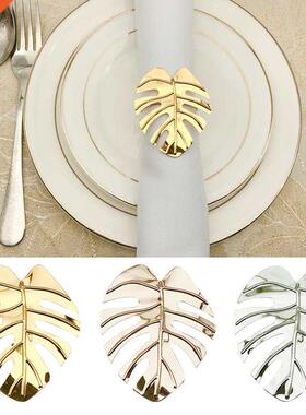 12pcs/set Leaves Napkin Rings Holders Decorative Napkin Buc