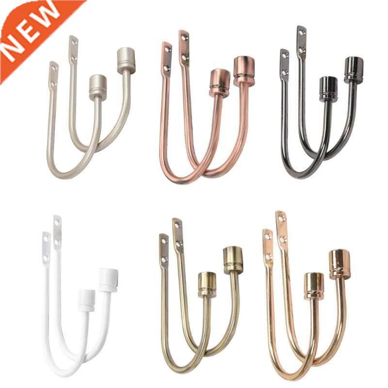 Curtain Holdacks, 2PCS U Shaped Hook Wall Mounted Tassel Cu
