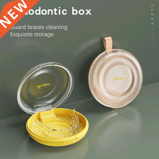 Denture Bath Box Dental False Teeth Storage Box With Brush P