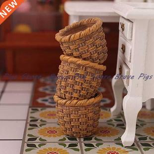 Frame Mini Vegetable woven Hand Rattan Dollhouse Cute