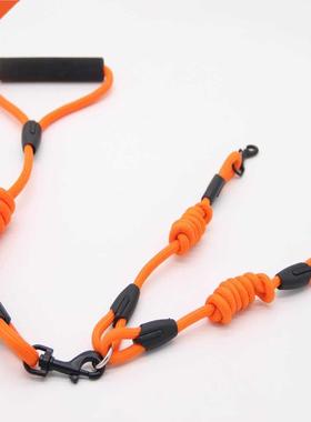 Dogs Double rope Nylon WALK 2 Two DOGS Leash COUPLER Double