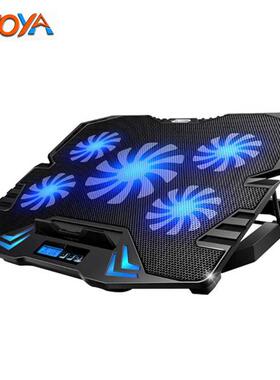 Gaming Laptop Cooler Notebook Cooling Pad 5 Silent LED Fans