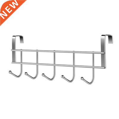 Over the Door 5 Hooks Home Bathroom Organizer Rack Clothes C
