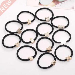 10PCS/Lot New Korean Hair Accessories For Women Black Elasti