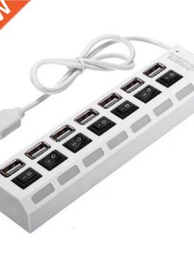 7 Ports USB HUB USB 2.0 High Speed USB Splitter Expander HUB