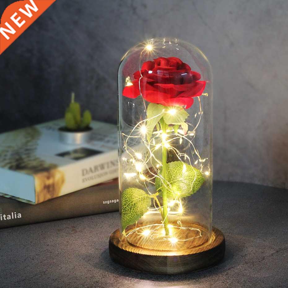 Artificial Flowers Beauty and the Beast Eternal Rose in Glas