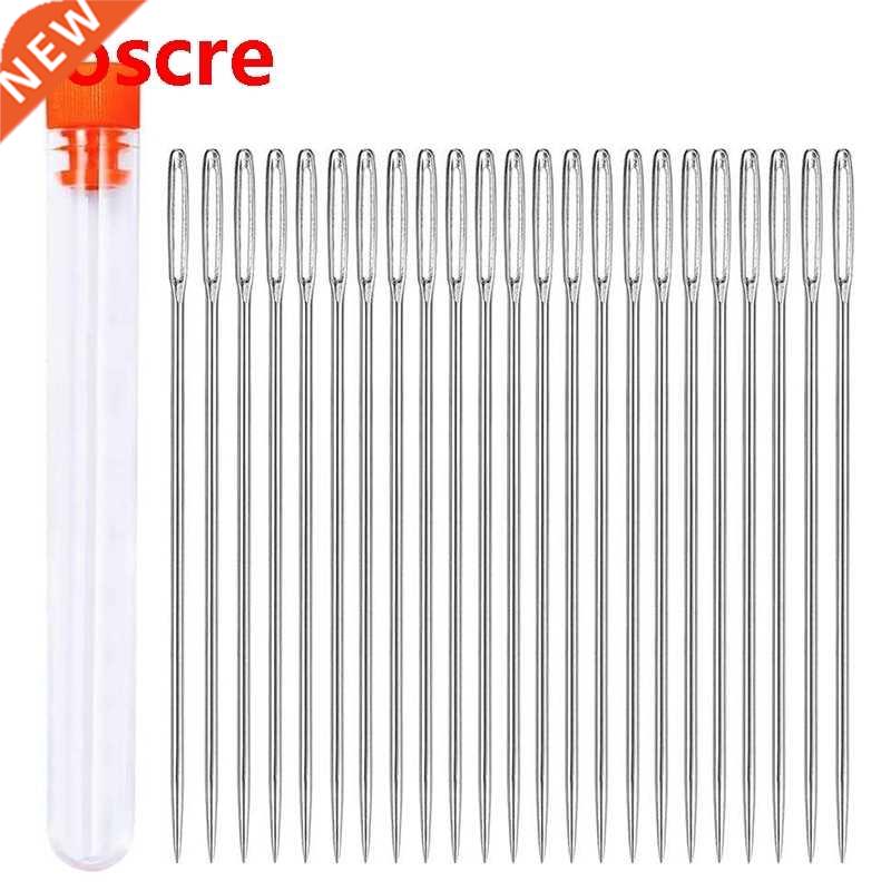 2 PCS 2.4in Large Eye Sewing Needles Leather Crafts Sewing