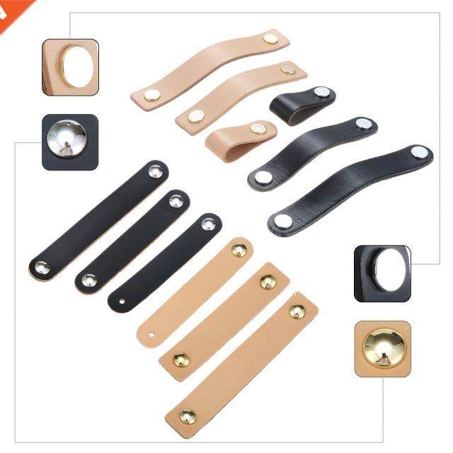 PU Leather Handle and Knobs Door Knobs Pull For Furniture Ca