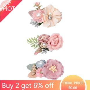 Flower Hair Cute New Hai Accessories Chiffon Pins 2022 Clips