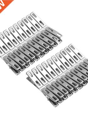 40Pcs Stainless Steel Clothes Clips Metal Laundry Pegs Stron