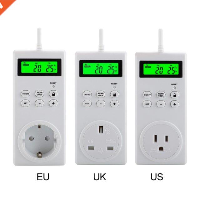 Programmable Plug n Thermostat Outlet Electrc Thermostat C