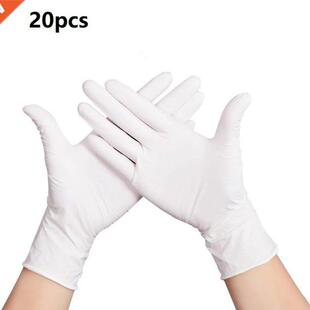 20pcs Reusable Nitrile Gloves Latex Gloves Waterproof Cleani