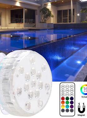 1Pc 15LEDs 16 Colors RGB Outdoor Underwater Lamp Garden Swim