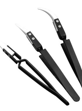 3Pcs/Set Precson Ceramc Reverse Tweezers Heat-resstant A