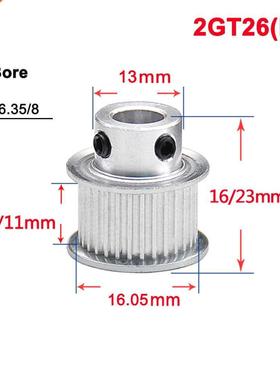 1Pcs 2GT Timing Pulley 26-32 Tooth luminum Convex Synchrono