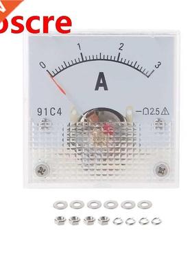 91C4 Ammeter DC Analog Current Meter Panel Mechanical Pointe