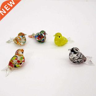 Thumb Size Design Custom Bird Mini Glass Figurine Handmade