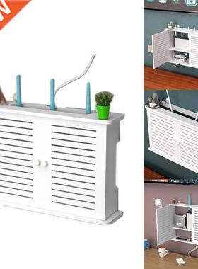 Wireless Wifi Router Storage Boxes Wooden Box Cable Power Pl