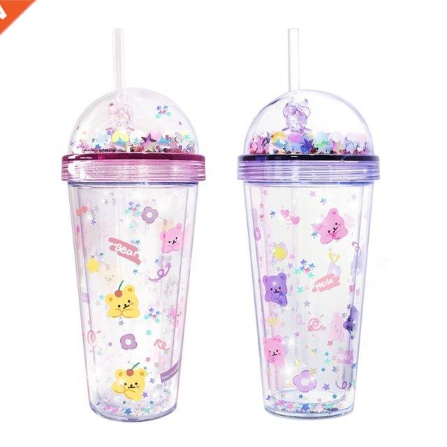F1CD 420ml Straw Mug Large Capacity for Hiking Tumbler Mug w