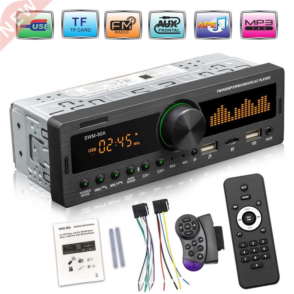 1Din Car Radio Multimedia Handsfree MP Player FM AM Audio