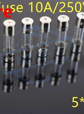 Free delivery 10A glass fuse tube 5x20mm fast break 5*20
