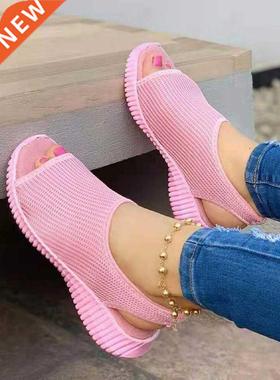 Summer Women Shoes 2021 Mesh Fish Platform Shoes Women	s
