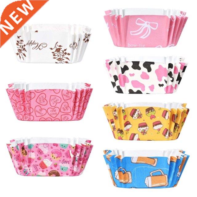 200 Pieces Paper Grease Proof Baking Cups Exquisite Pattern