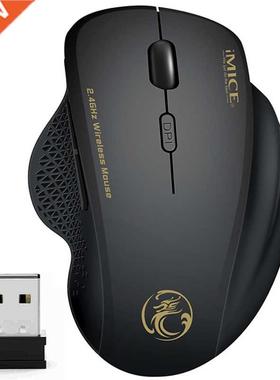 Wireless Mouse Ergonomic Computer Mouse PC Optical Mause wit