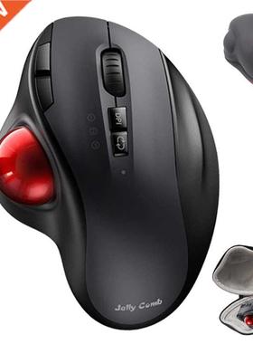 2400DPI Trackball Mouse ,2.4G & Bluetooth Rechargeable M