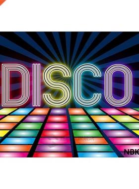 80s 90s Disco Party Backdrop Photophone Shinny Colorful Musi
