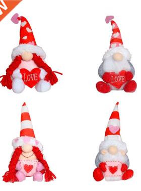 Valentines Day Gnome Plush Mr and Mrs Scandinavian Tomte Elf