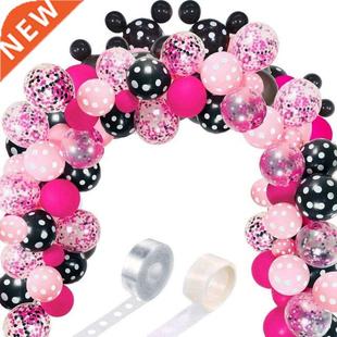 Kit Pink Black Balloon For Arch Decoration Garland