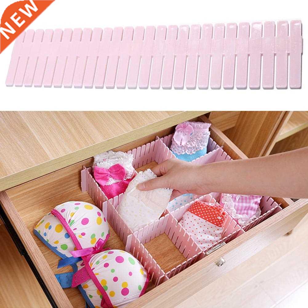 4/8pcs Household Adjustable Plastic Drawer Divider  Stora