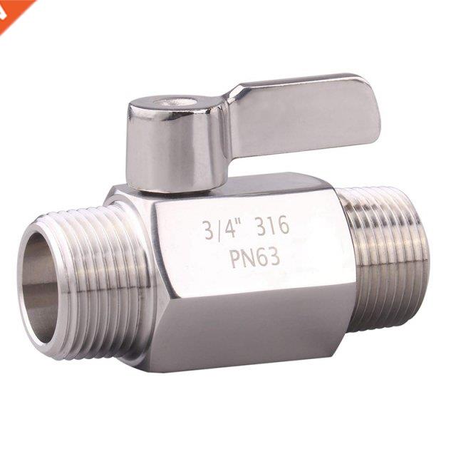 316 Stainless Steel Ball Valve 3/4 Inch NPT Thread Male Smal