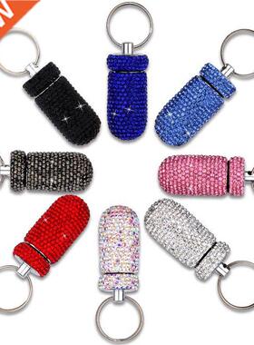 4 Pieces Aluinu Alloy Waterproof Pill Cases Tablets Dispen