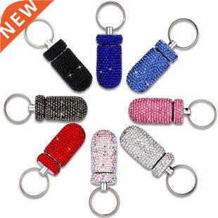 4 Pieces Aluinu Alloy Waterproof Pill Cases Tablets Dispen