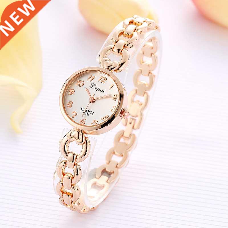 Women Watches Vintage Small Dial Watch Sweet Leather Strap C