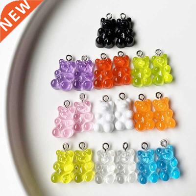 10pcs Cute Gummy Bear Pendant Charms For Necklace Bracelet E