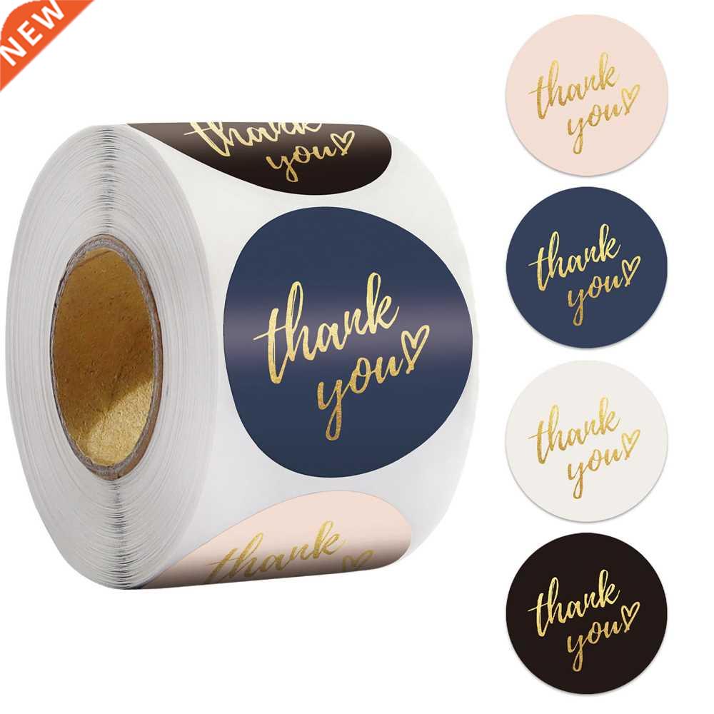 Thank You Stickers Seal Labels 50-500PCS Gold Foil Paper Dec