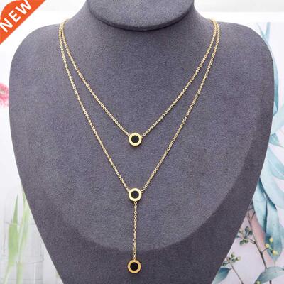 316L Stanless Steel New Fashon Fne Jewelry 2 Layer Tassel