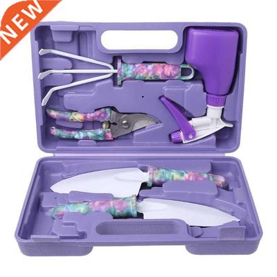 Gardening Tool Set Small Shovel Rake Scissor Spraying Bottle