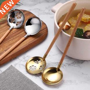 stainless steel pot handle col hot 304 household Beech spoon